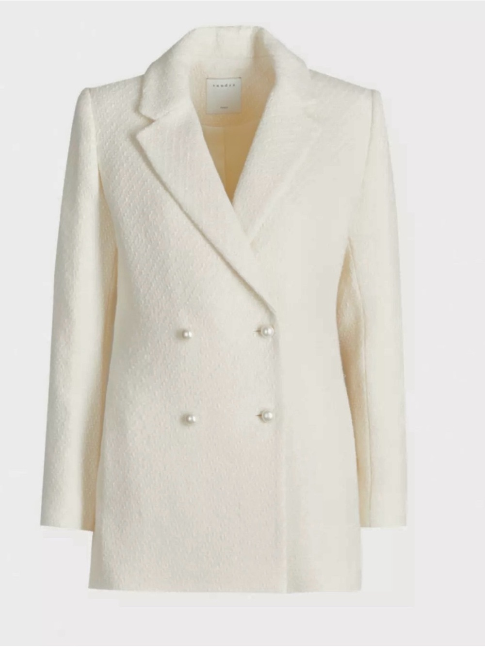 Sandro ‘Dayvon’ Double-Breasted Tweed Blazer